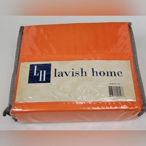 Lavish Home, Orange Brushed Microfiber Set-4 Piece Bed Linens- Queen Size